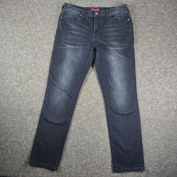 Guess Jeans Size 32x30 Dark Blue Slim Straight - Picture 1 of 6